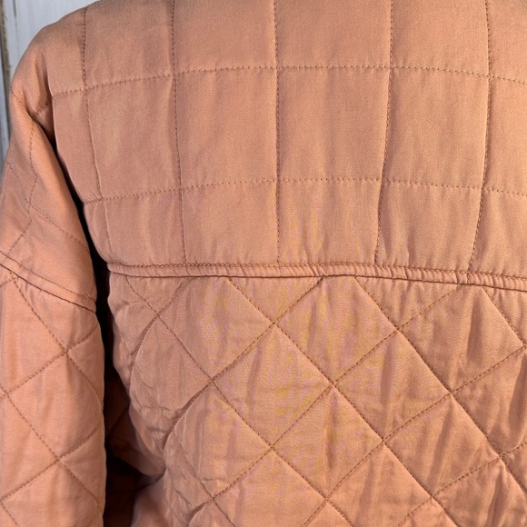 BLANKNYC Women's Quilted Bomber Jacket in Salmon - Picture 9 of 12